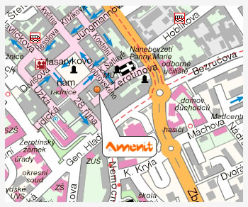 mapa - kancelář firmy amenit
