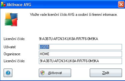 AVG - zad&aacute;n&iacute; licenčn&iacute;ho č&iacute;sla