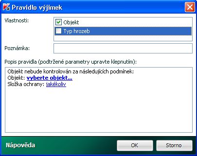 Kaspersky vyjimky