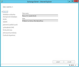 MS Exchange 2016 - zjednodušená architektura