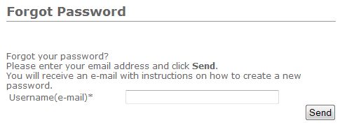Formulář pro zaslání zapomenutého hesla...