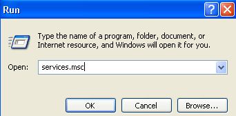 Spuštění Správce služeb ve Windows XP