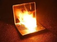 Burned computer