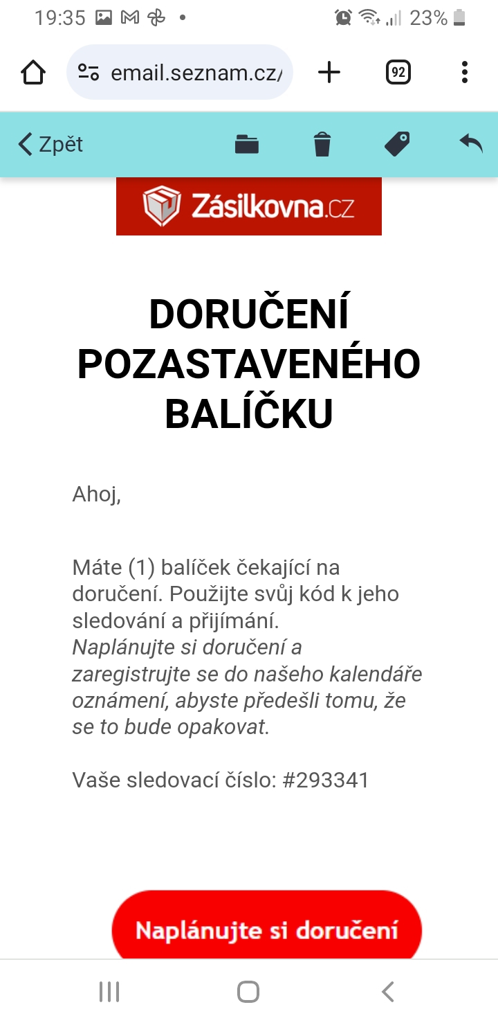 Falešná Zásilkovna