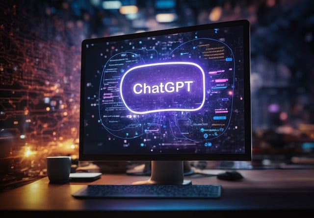 ai, chat gpt, počítač, obrazovka, klávesnice