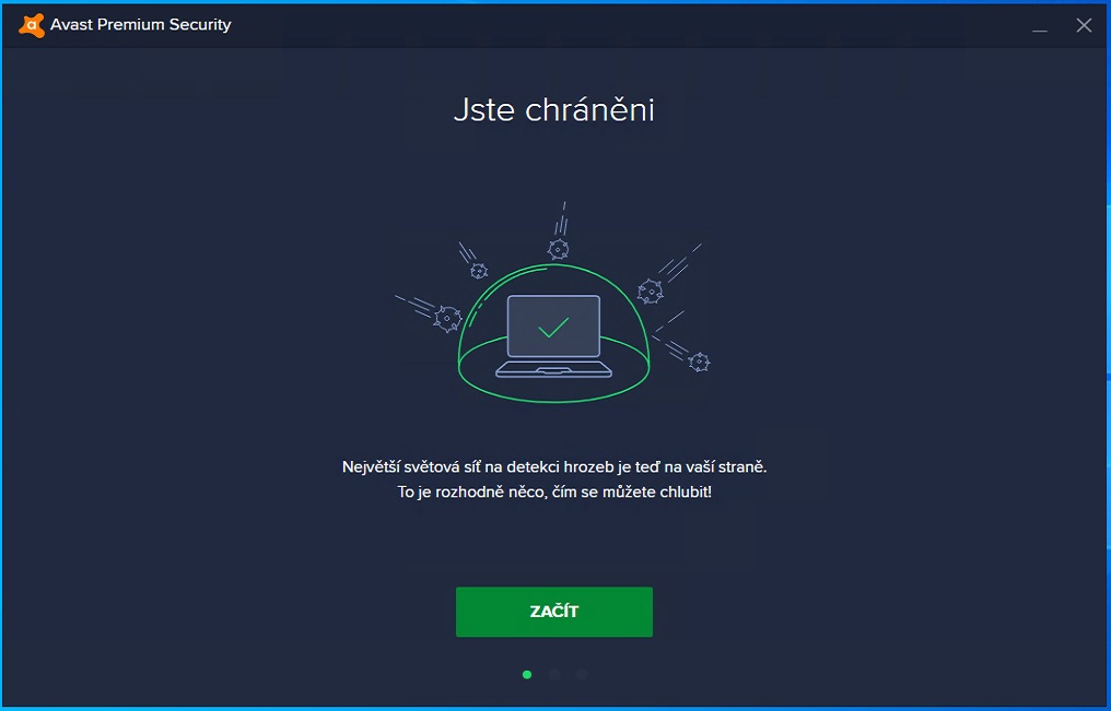 Avast Premium - dokončení instalace