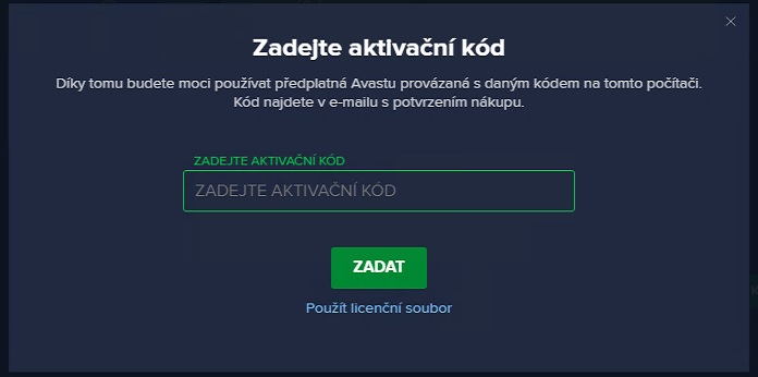 Avast Premium - aktivace