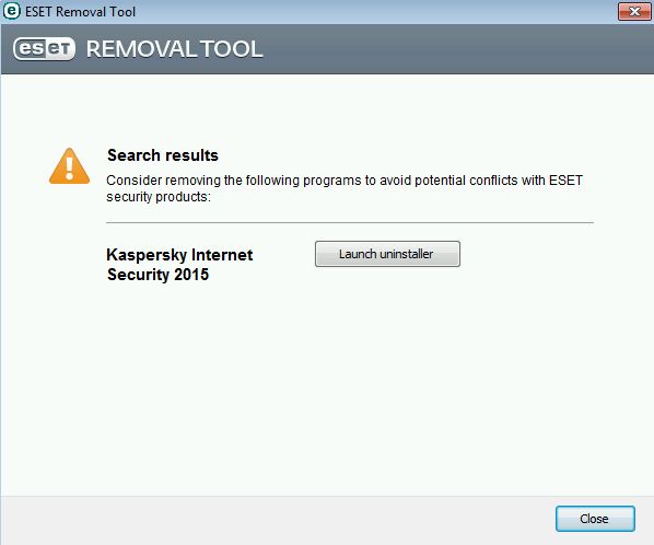 Eset AV Remover - nalezena konkurence