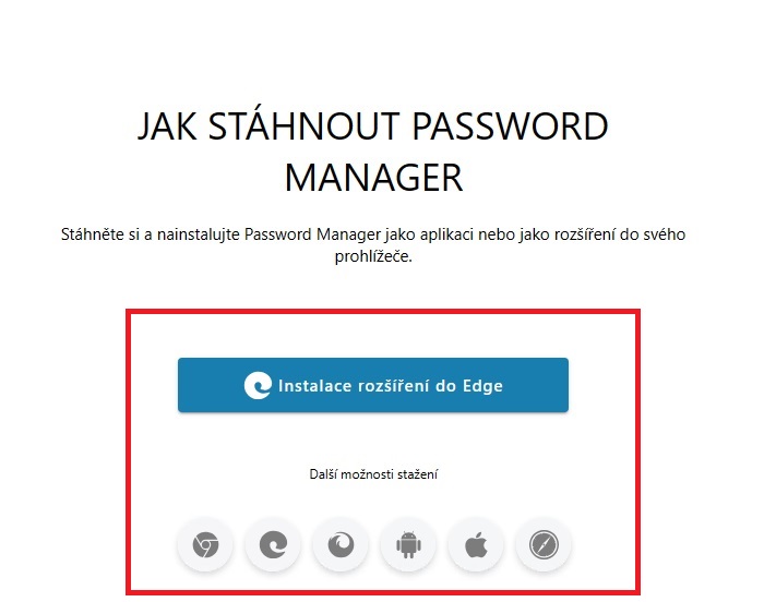 Instalace ESET Password Manager