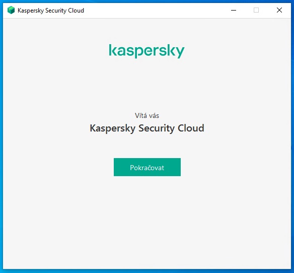 Kaspersky Security Cloud - začátek instalace