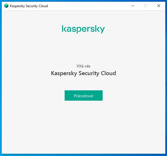 Kaspersky Security Cloud - začátek instalace
