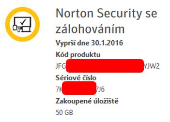 Norton Management - Aktivní licence
