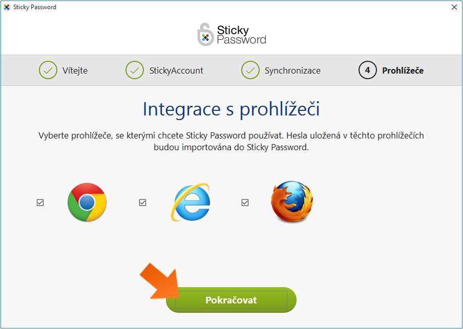 Sticky Password - Integrace s prohlížeči